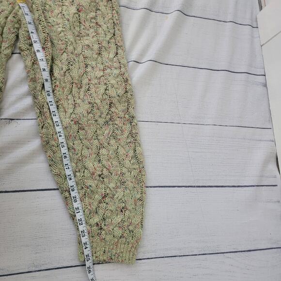 Intimately Free People Size M Under The Mistletoe Light Olive Green Knit Joggers - Picture 5 of 8